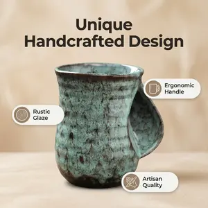 Mug Chic Large Ceramic Coffee Mug - Insulated, Reusable for All Seasons - Perfect for Home & Office, Ideal for Tea Parties, Breakfasts, and Gifts for Christmas, Valentine's, Mother's Day