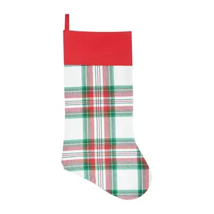 Carter Christmas Plaid Stocking by Valerie