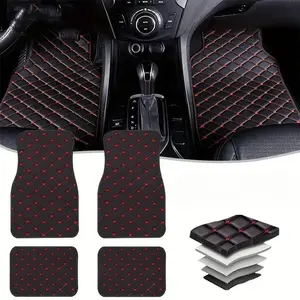 Car Floor Mat, Universal Waterproof Car Floor Mat, Front Rear Full Set Auto Rugs, Automotive Floor Mats, Car Carpet Accessories Interior