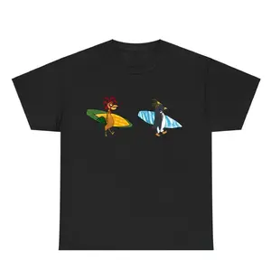 Cody Maverick&Chicken Joe Surfs Up unisex printed T-shirt, fun shirt, fashion shirt