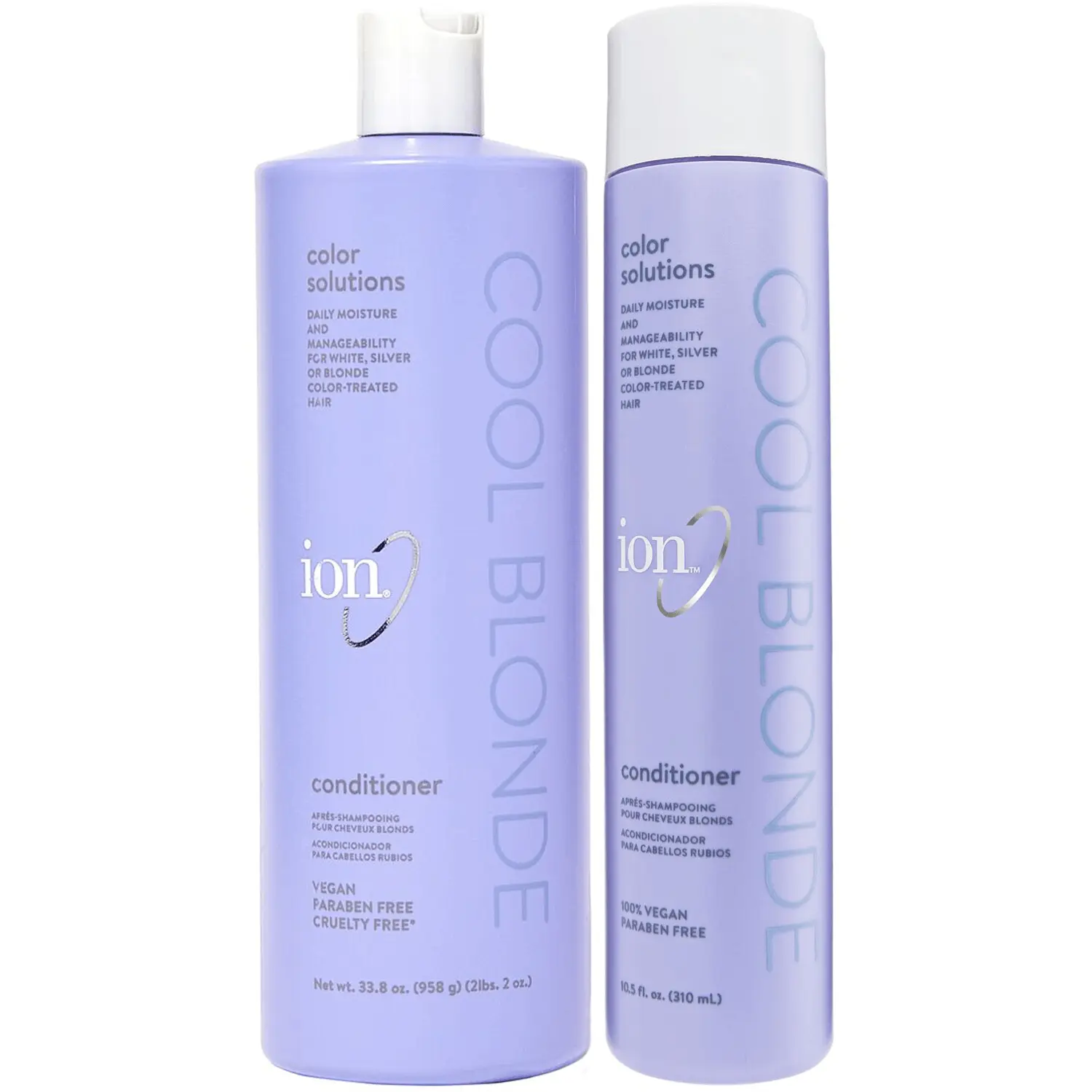 ion Cool Blonde Purple Toning Conditioner - Moisturizing Haircare to Neutralize Brassiness & Yellow Tones for Color-Treated, Blonde, or Silver Hair, Purple Conditioner, Adults, Color Conditioner