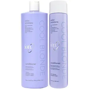 Ion Cool Blonde Purple Liquid Conditioner - Fragranced, Moisturizing Toning Haircare Formula for Adults' Dyed, Chemically Treated Hair to Neutralize Brassiness