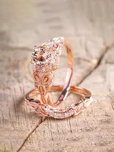 Elegant Rhinestone Decorated Ring for Women, Princess Rings, 2024 New Style Engagement Rings for Party, Daily Clothing Decor, Trendy All-match Cool Female Accessories for Birthday Gift, Elegant Glittering Ring, Rhinestone Ring Set