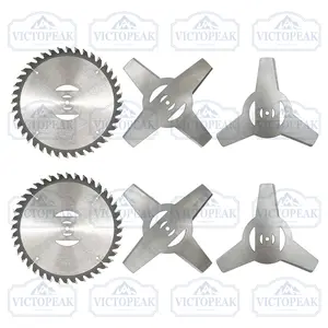 Electric Lawn Mower Blade Set, 6-Piece Kit (6 Inch 40 Teeth Alloy Blades X2, 4 Teeth Blades X2, 3 Teeth Blades X2), Durable & Efficient Lawn Mower Accessories The blades of the electric lawn mower used for trimming grass leaves