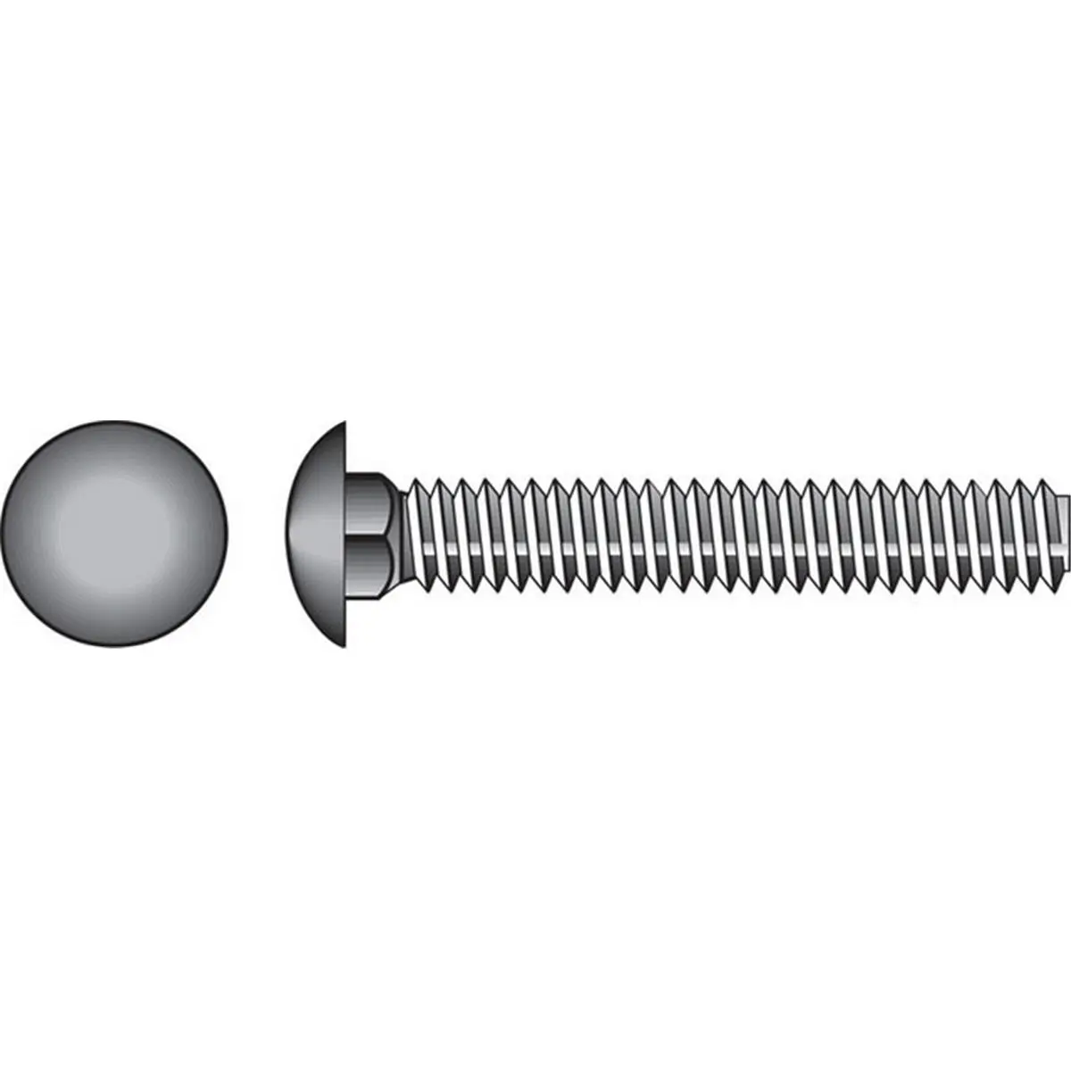 Hillman 0832562 Stainless Steel Carriage Bolt, 0.31 x 1 in., Corrosion Res., Metal Mechanical Hardware Fastener