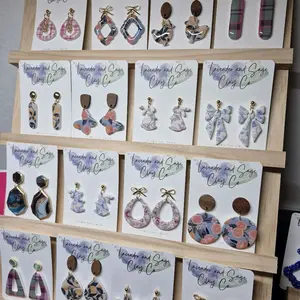 Lavender and Sage Clay Co.  Medium Dangles Spring edition.  You pick your earrings during our live shows.