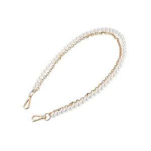 Pearl Purse Chain, 12.5in/23.6in Pearl Purse Extender, Replacement Bag Shoulder Strap, Bag Chains Extender for Handbag, Purse Shoulder Straps, Purse Accessories