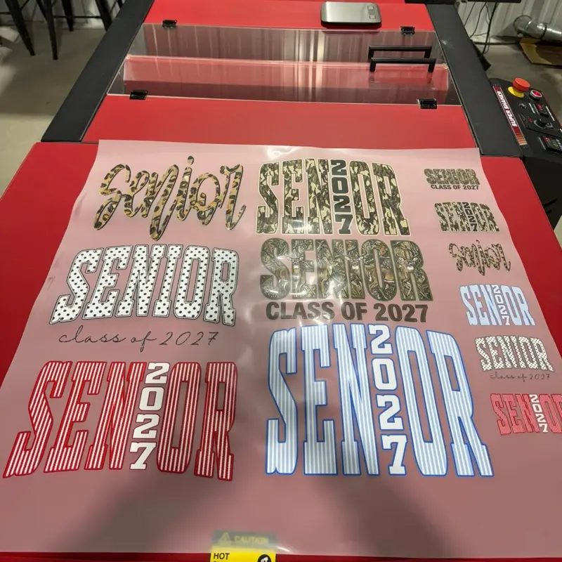Senior 2027 DTF PREMADE GANGSHEET 30"X24", DTF TRANSFERS, DTF GANGSHEET