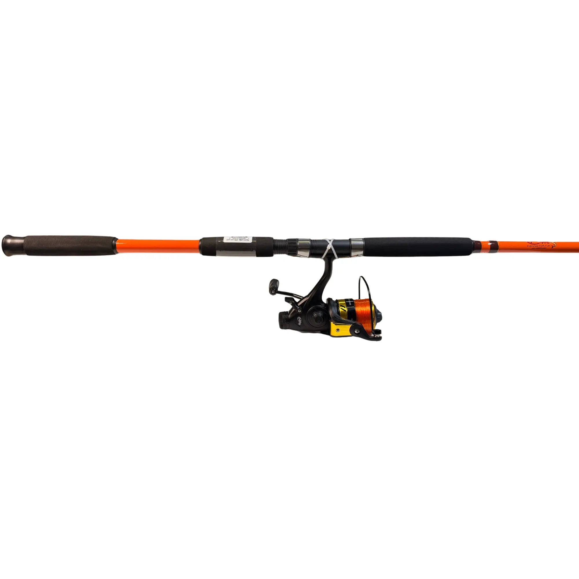 Catfish Pro 7'6" S-Glass Medium-Heavy Spinning Rod and Reel Combo, Baitrunner Reel with Glow Tip, Pre-Spooled with 20 lb Line for Beginners & Families, Eva Handle, Glass Rods, 15.43 Lb, One Piece, Ambidextrous