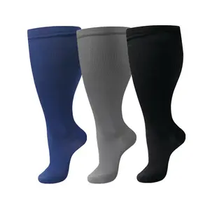Compression Socks 3/4 Pairs 2XL-4XL for Men & Women - Moisture-Wicking Lightweight Support for Running Hiking Travel Active Life over-the-knee wide calf daily sport Women's Over-Knee sock woman anti-slip grip cute extra circulation unisex