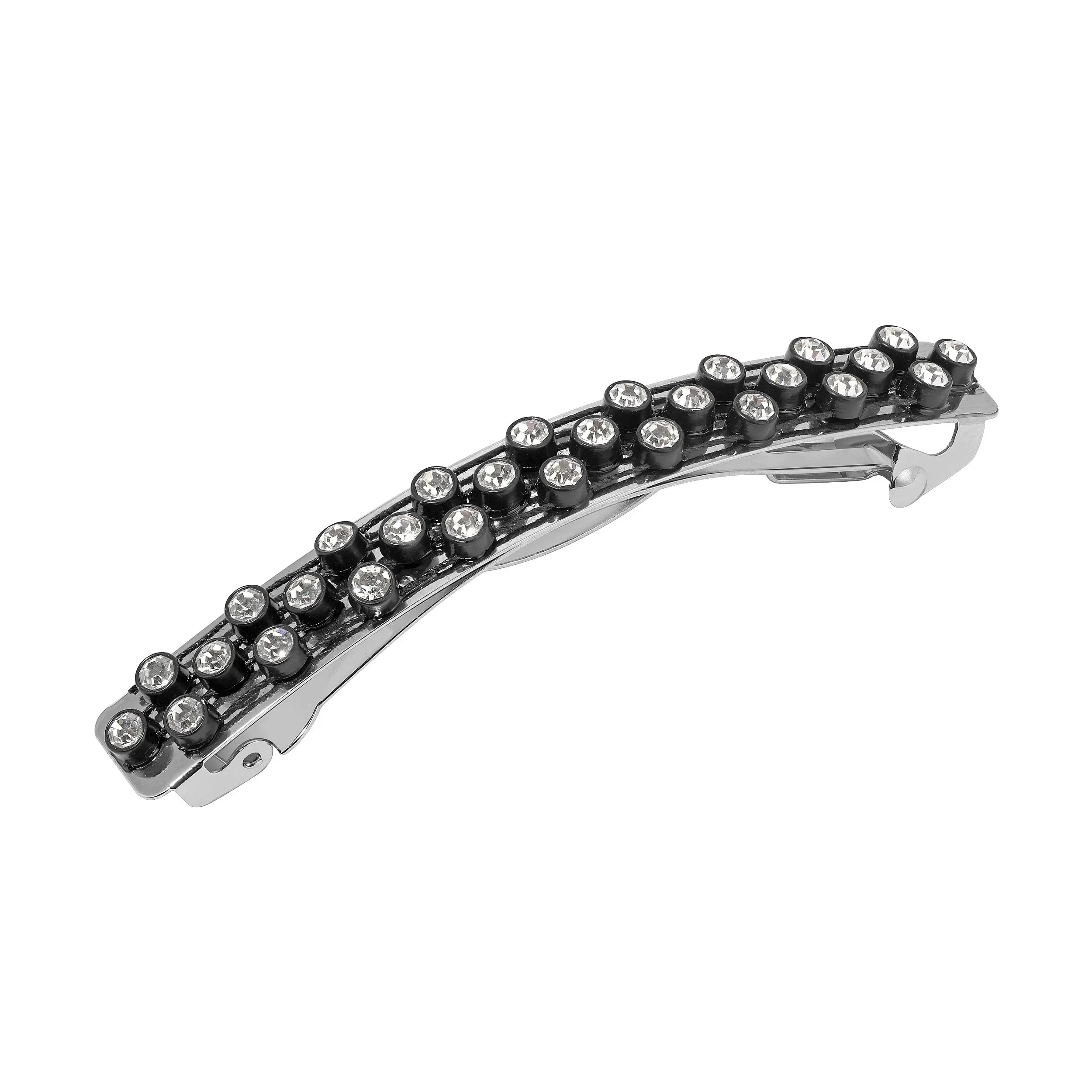 Clear Crystals French Hair Barrette