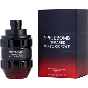 Viktor & Rolf Spicebomb Infrared Men's EDT Fragrance - 3.04 fl oz, Benzoin Base, New in Box, Elevated, Luxe, Ultra-Luxe, Perfume-Inspired Men's Fragrance, Elevated Men's Fragrance