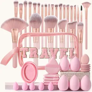 47PCS Professional Complete Makeup Brush Set, Ultra Soft Skin-Friendly Cosmetic Brushes Suitable for All Skin Types, Portable Travel Essential Beauty Tools, Multipurpose Makeup Kit for Daily Use, Makeup Artists, Holiday Gifts, Valentine’s Day