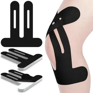 10pcs Kinesiology Tape for Knees, 10 Count Knee Tape for Knee Pain Relief Pre Cut, Latex Free Knee Tape, Support Muscles and Joints, Knee Kinesiology Tape Pre Cut, Waterproof and Elastic