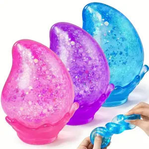 Stress-relief toy block, peach-shaped soft toy to relieve anxiety and stress, ice-feeling soft stress block with dripping malt balls, sensory toy for children with autism, classroom reward toy for fingertips (Three-piece set)