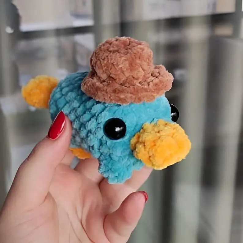 Crochet Perrryyy the Platypuss Mini Amigurumi Crochet Mini Animal Crochet