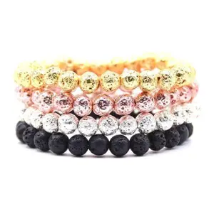 LOVSKAYA "Elegance" Natural Crystal Bead Bracelet - High Quality Unisex Piece with Lustrous Metallic Dipping, Stackable for Everyday Wear, Ideal Gift for Jewelry Enthusiasts, High Quality Bracelet, Crystal Bracelets