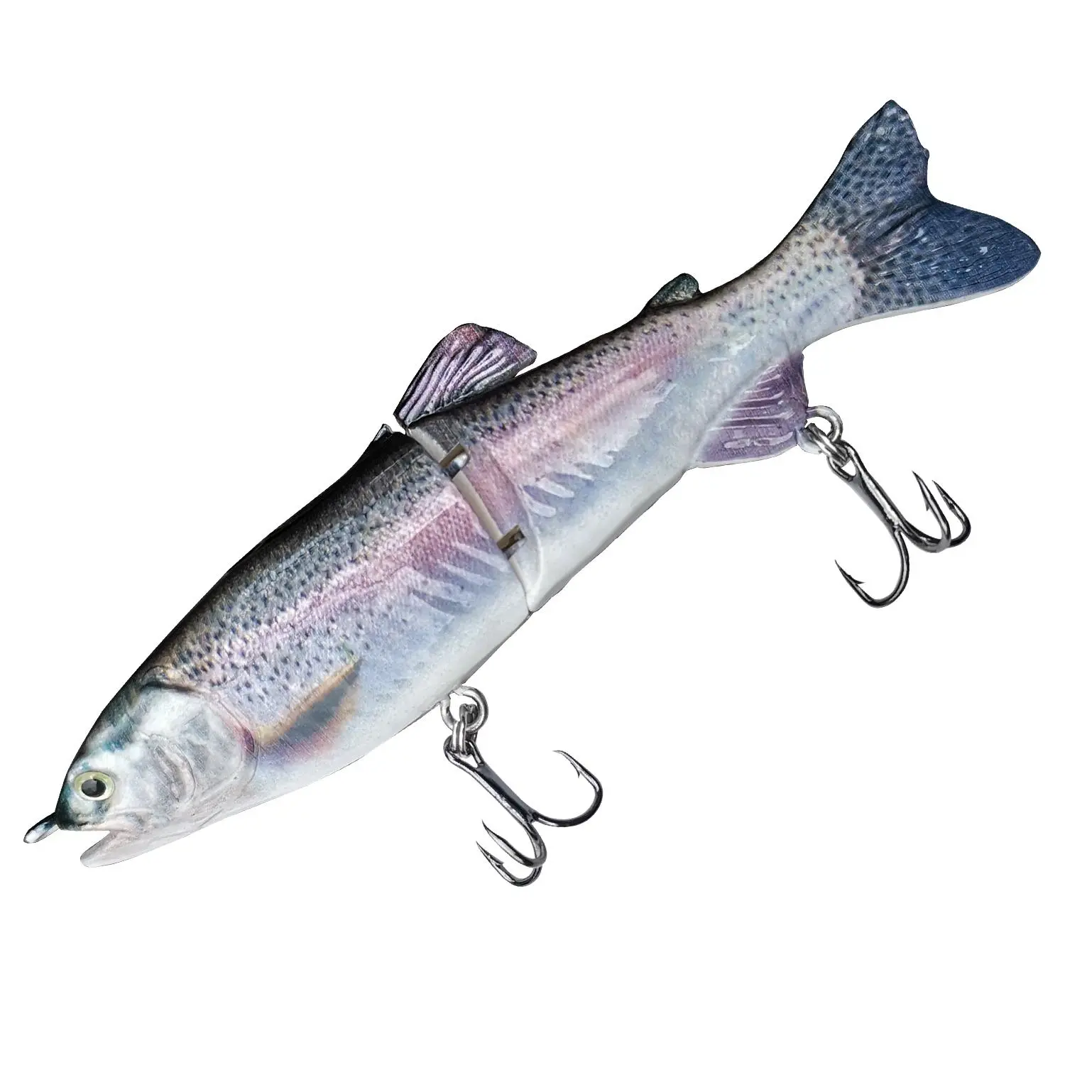 Artificial Fishing Lure, Jointed Swimbait, Long Casting Fishing Bait with Hook, Practice Casting Lure, Fishing Tackle for Bass Trout Pike Walleye, Saltwater Fishing Lures