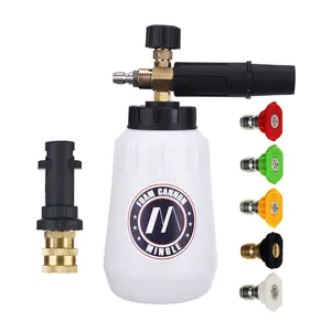 【fathersdaygift】M MINGLE Foam Cannon, Replacement Parts for Karcher K2, K3, K4, K5, K6, K7 Pressure Washer, with 5 Nozzle Tips, 1/4 Inch Quick Connector,