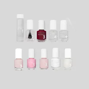 Dazzle Dry, French Manicure & Fast Track Cherry, Fingernails & Toenails, Professional Nail Kit Set, Long-Wear Chip-Resistant, 10-Piece Bundle, 0.93 fl oz.