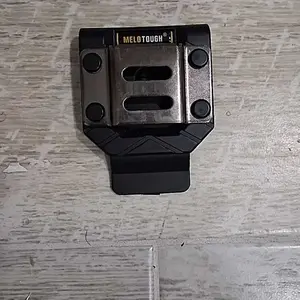 MELOTOUGH Heavy-Duty ABS+Iron Drill Holder Belt Clip - 3.54x2.7" Lightweight Tape Measure Belt Holder with Hanger Clips for Cordless Drills, Hammers, Tools - Ideal for Carpenters, Ladder Work (Black, Tools & Hardware Accessories), Work Accessories, Anti-F