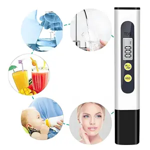 4-in-1 TDS Meter Digital Water Tester for Drinking Water Accurate 0-9990 PPM EC & Temp Readings Ideal for RO Systems Aquariums Pools Portable & Travel-Friendly