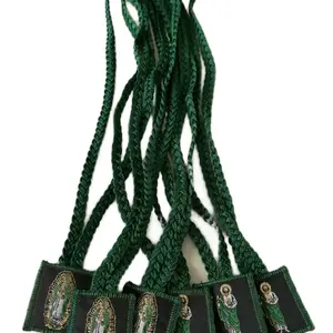 St Jude & our lady of Guadalupe rope scapular necklace Handmade Pendant Knotted Rope