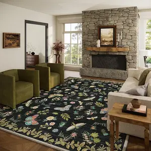 palohom Machine Washable Rugs for Living Room Non Slip Low Pile Soft Carpet Rug for Bedroom Non Shedding Lightweight Faux Wool Area Rug for Entryway Dining Room Under Table Rug Runners for Hallway Kitchen Nrsery Stain Resistant Easy Care Indoor Home Decor