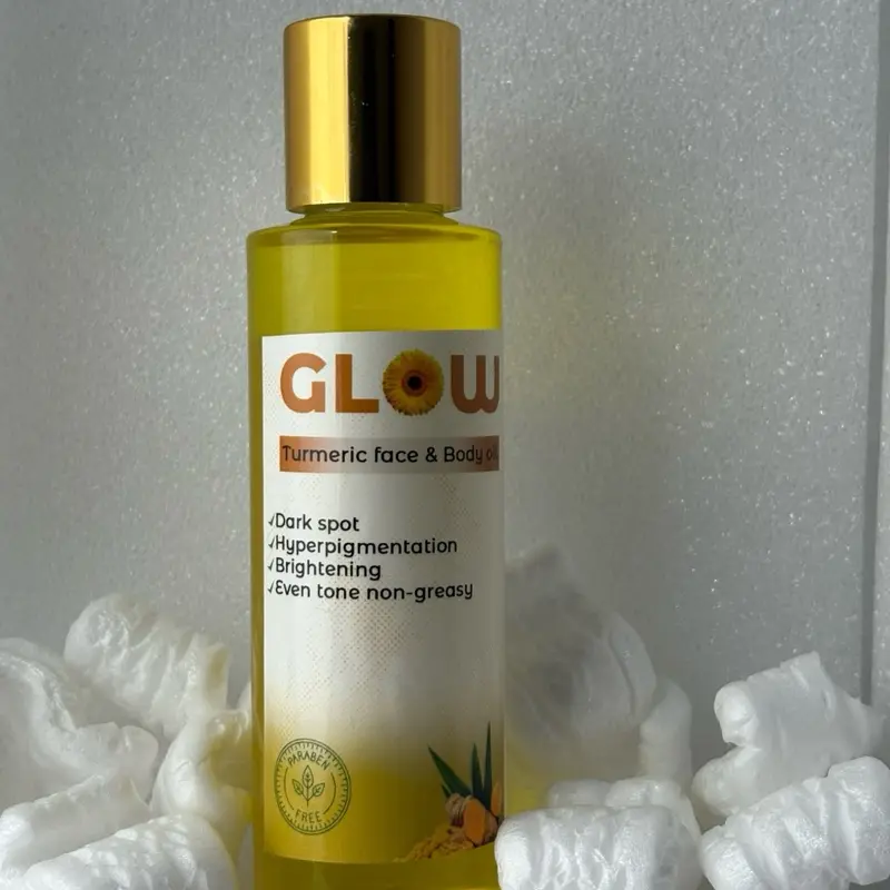 Byoudiva Turmeric Infused Body Oil - Hydrating, Brightening & Nourishing Oil with Jojoba, Sweet Almond, Vitamin E & Lavender for All Skin Types - Healthcare, Natural