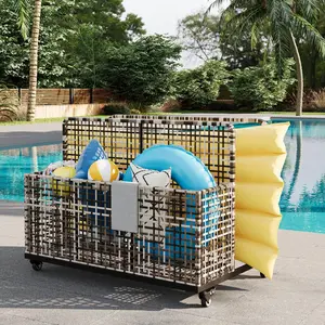 Weather-Resistant Outdoor Pool Float Storage Box – Large Capacity Organizer for Patio, Garden & Poolside Accessories – Durable Deck Storage Solution