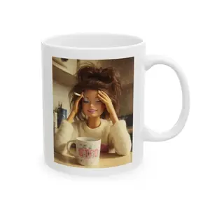Funny Stressed Doll Mug - Funny Coffee Cup Gift for Mom, Dad, Coworker of Friend, Office Mug, Must-Have Basic, Always Handy, Casual Cool