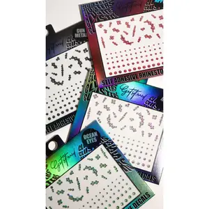 4 PACK CLUSTERS STICK ON FACE GEM BUNDLE - PEAL AND STICK COSMETIC RHINESTONES