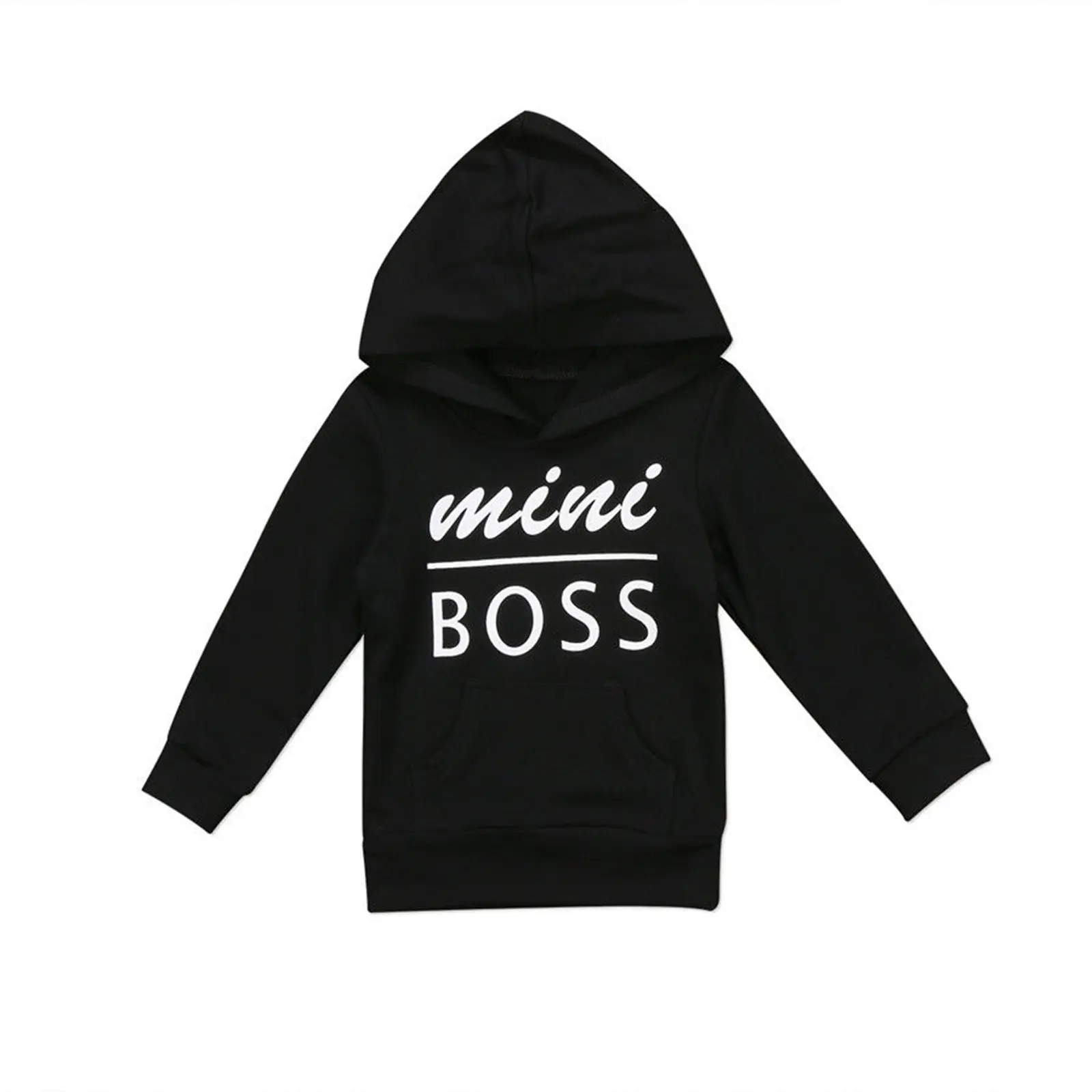 Unisex Toddler Fall Winter Hooded Sweatshirt - Long Sleeve Casual Hooded Sweatshirts, Fashion Hoodie, Cute Letter-Print Tops for Baby Boys & Girls