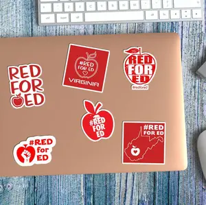 Sticker Pack 20 pcs Education Support Stickers, Red for Teachers Vinyl Decals