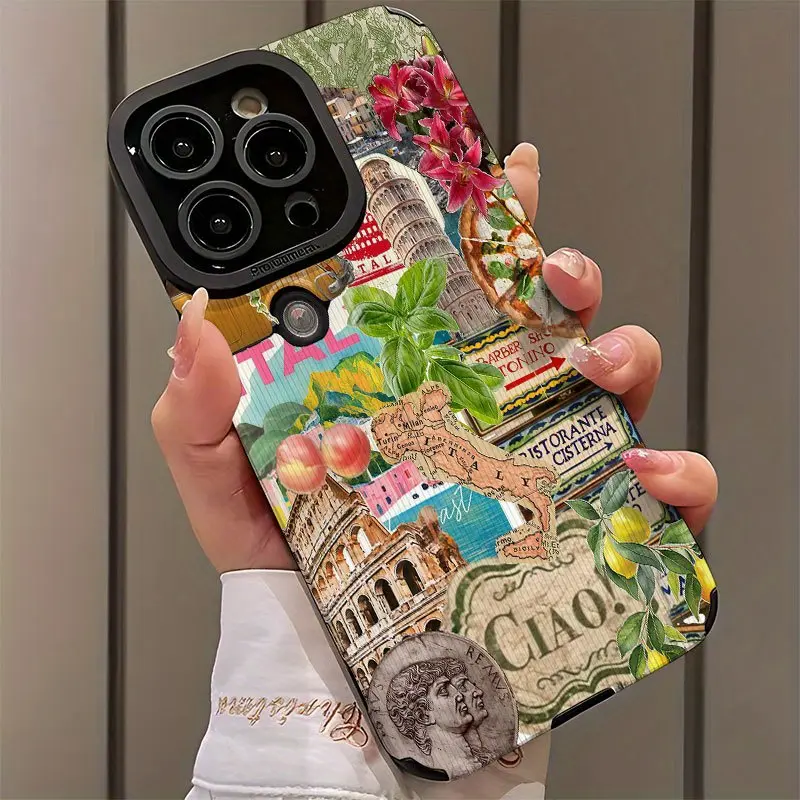 Castle Style Postcard Design Shockproof Ultra-Thin Case for iPhone 17/16/15/14/13/12/11/plus/pro Max, Dust-Proof and Beautiful Gift