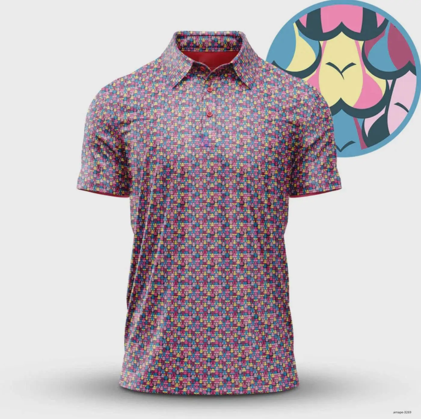Eyes Up Here - Shagadelic Print Custom Polo Shirt Size S-5XL
