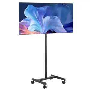 VEVOR Rolling TV Stand,  Mobile TV Cart for 17-55 Inch Screens, Portrait to Landscape, Portable TV Stand with Wheels Holds up to 44 lbs for Living Room, Bedroom, Office, Outdoor, Max VESA 200x200mm