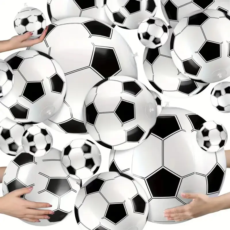 12 inflatable outdoor balloons, inflatable soccer balls, perfect for pool parties, beach soccer, and competitive soccer