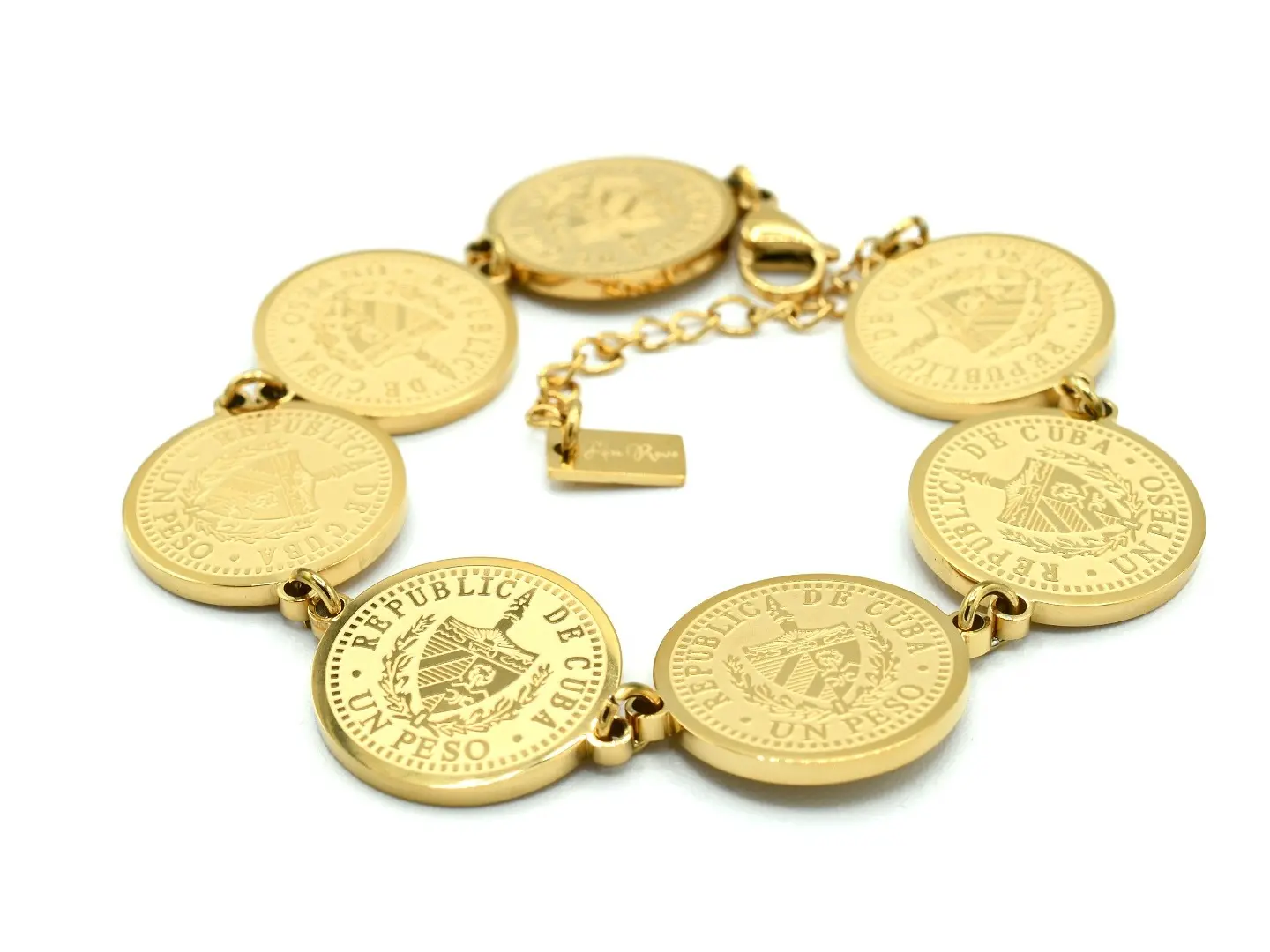 20 MM Coin Bracelet in Stainless Steel - Versatile Fashion Accessory for Everyday Wear