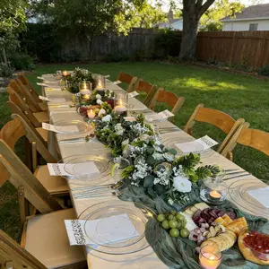 Elegant Sage Cheese Cloth Table Runner, Semi-Transparent Polyester for Boho Wedding, Home Decor, Party, Rural Style Decoration