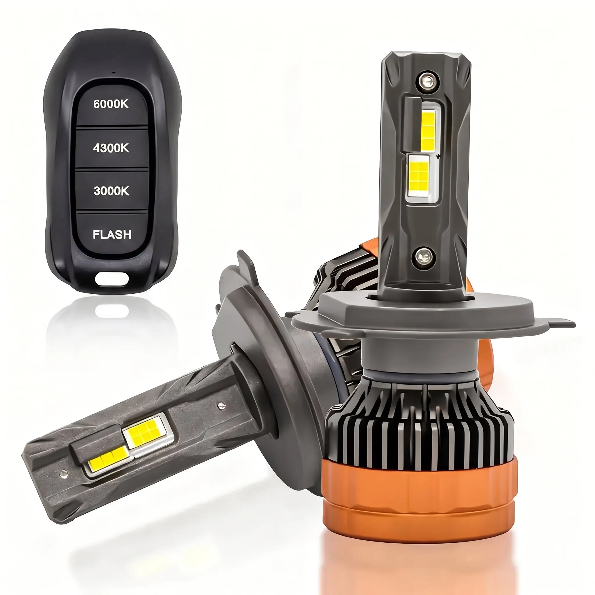Rimthin Tri-colour Strobe Lights, 4 modes, 6000K/4300K/3000K, If you purchased the wrong headlight model, with cooling fan.
