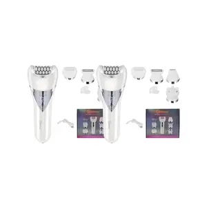6 in 1 Hair Remover Devices, 2 Sets Portable Electric Epilator for Women, Rechargeable Battery Operated, Smooth Skin, Easy to Use