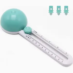 A Circular Cutting Tool for Card Paper Featuring Three Interchangeable Blades, This Adjustable Rotating Cutter Is Ideal for Crafts, Card Creation, And Scrapbooking