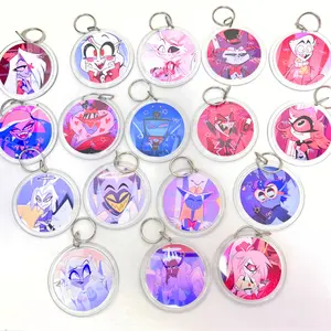 Hazbin Hotel Circle Keychains