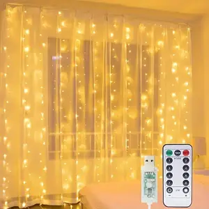LED Curtain Light, USB Powered Curtain Light with Remote Control, Decorative Light for Bedroom & Living Room, Lighting Modes, Ambiance, Led Lights