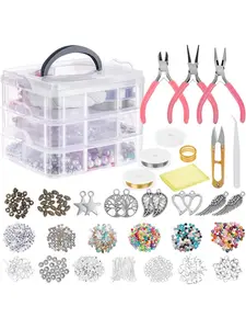 Jewelry Making Kit, Tools, Pliers, Beading Wire, Beads, DIY Beads Assortment, Accessories, DIY Jewelry Making, Necklace, Earring, Bracelet Repair, DIY Galaxy Beads