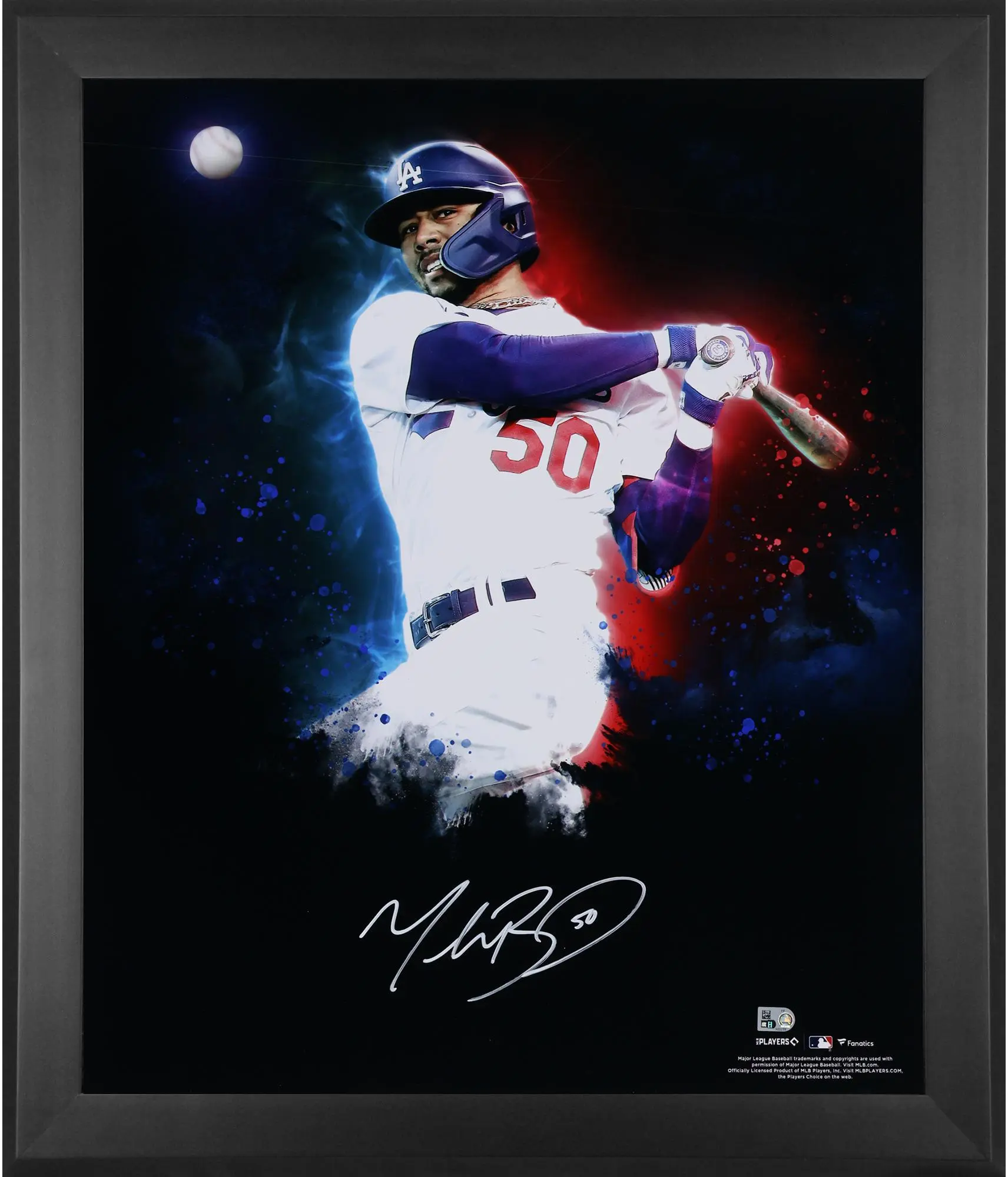 Mookie Betts Los Angeles Dodgers Framed Autographed 20" x 24" In Focus Photograph - Fanatics Authentic Certified