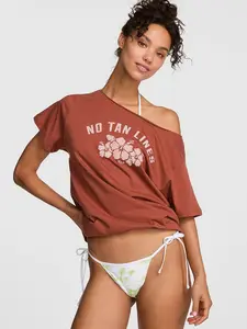 PINK Campus Cotton™ Off-The-Shoulder Tee