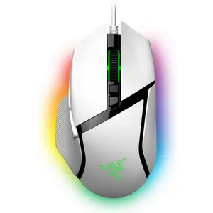 Razer - Basilisk V3 Optical Gaming Mouse with Chroma RBG Lighting - Wired - White
