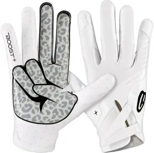 Grip Boost Peace Stealth 6 Boost Plus Youth Football Gloves - White/Black